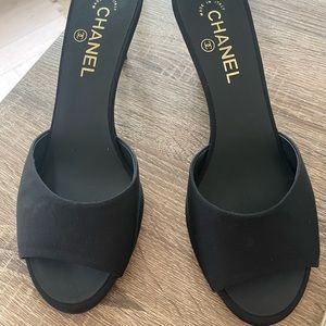 Chanel CC heel slides